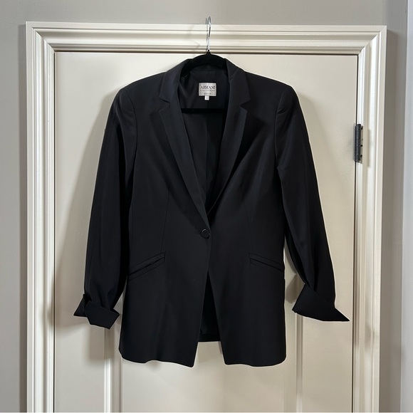 Armani Collezioni Jackets & Blazers - Armani Collezioni Black One Button Blazer Sz.6